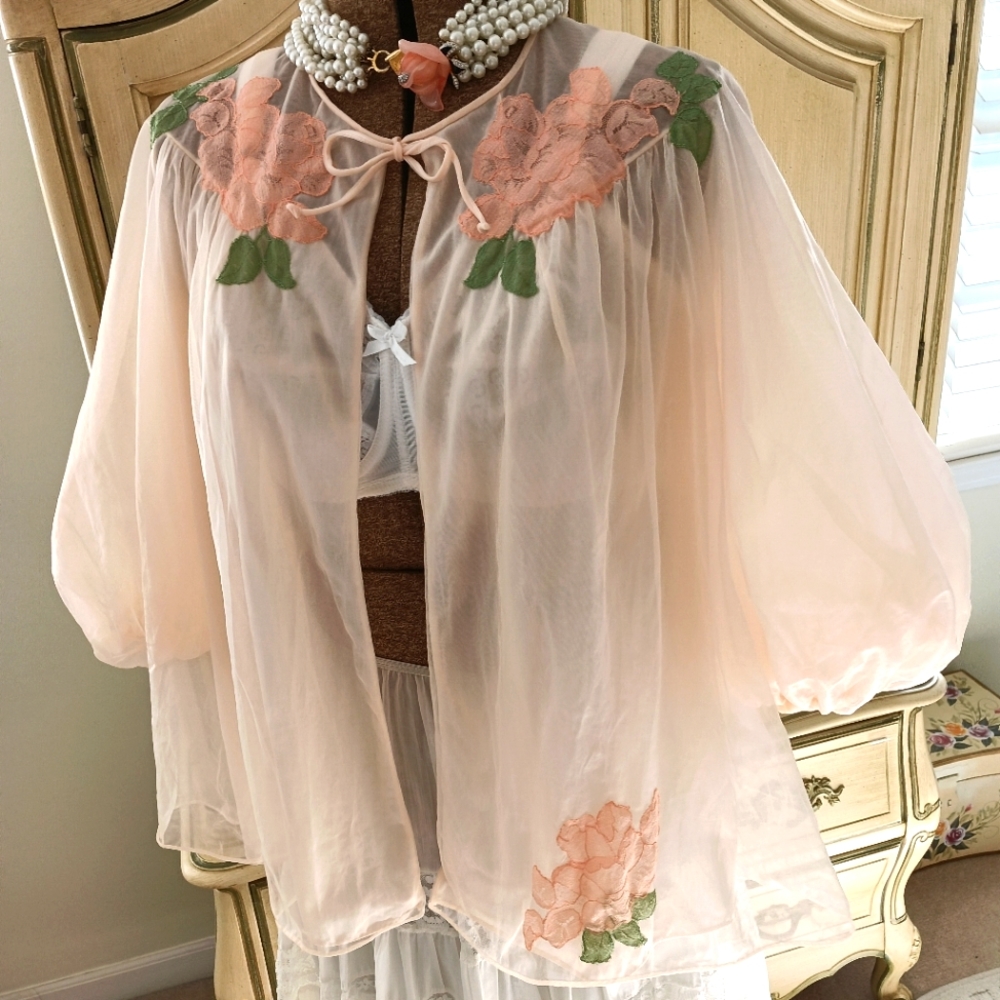 Vintage bed coat Van Raalte - Picture 9 of 16